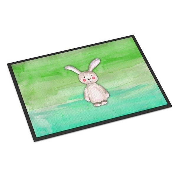Carolines Treasures Carolines Treasures BB7437MAT 18 x 27 in. Bunny Rabbit Watercolor Indoor or Outdoor Mat BB7437MAT - main